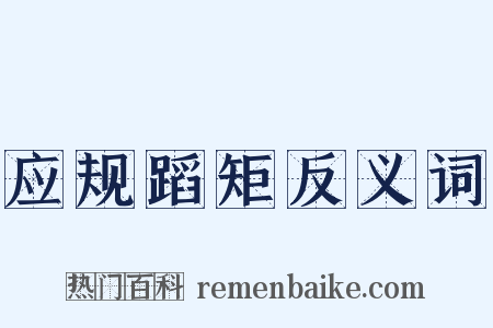 应规蹈矩反义词是什么意思的图片